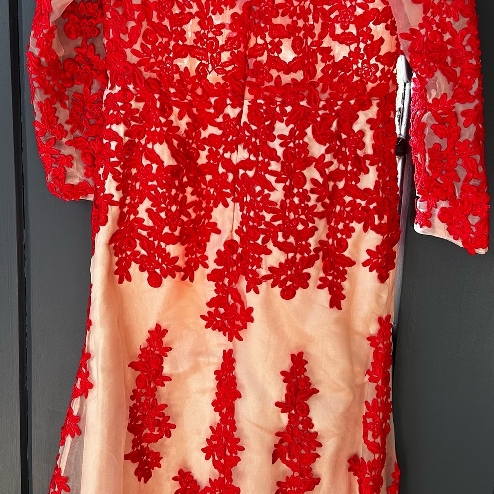 Long sleeve dress custom made about a size 6 - Picture 5 of 8
